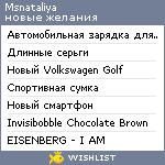 My Wishlist - msnataliya