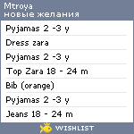 My Wishlist - mtroya