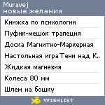 My Wishlist - muravej