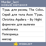 My Wishlist - murder_lacri