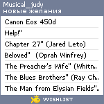 My Wishlist - musical_judy