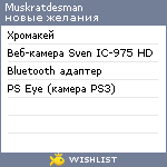 My Wishlist - muskratdesman