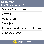 My Wishlist - muzhikant