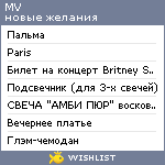 My Wishlist - mv