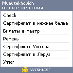 My Wishlist - mvaytekhovich