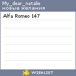 My Wishlist - my_dear_natalie