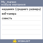 My Wishlist - my_marevo