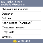 My Wishlist - my_right_heart