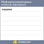 My Wishlist - mydreamscometruenow