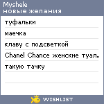 My Wishlist - myshele