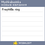 My Wishlist - myshkabusinka