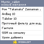 My Wishlist - mystic_rabbit