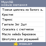 My Wishlist - myyrchik