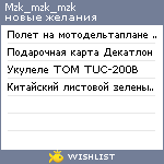 My Wishlist - mzk_mzk_mzk
