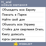 My Wishlist - n_ariel