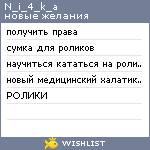 My Wishlist - n_i_4_k_a