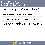 My Wishlist - n_i_k_i_t_a