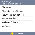 My Wishlist - n_sukhyna