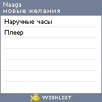 My Wishlist - naaga