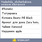 My Wishlist - nadezhda_shcherbakova