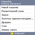 My Wishlist - nadezzhda