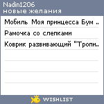 My Wishlist - nadin1206