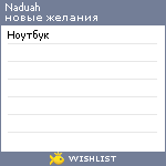 My Wishlist - naduah