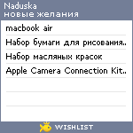 My Wishlist - naduska