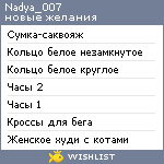 My Wishlist - nadya_007