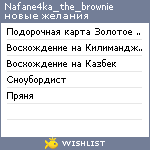 My Wishlist - nafane4ka_the_brownie