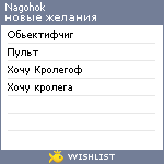 My Wishlist - nagohok