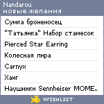 My Wishlist - nandarou