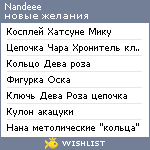 My Wishlist - nandeee