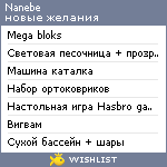 My Wishlist - nanebe