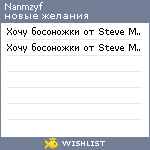 My Wishlist - nanmzyf