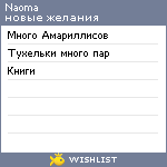 My Wishlist - naoma