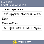 My Wishlist - narencia