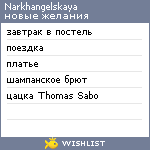 My Wishlist - narkhangelskaya