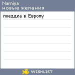 My Wishlist - narniya