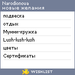 My Wishlist - narodionova