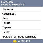 My Wishlist - narqelion