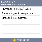 My Wishlist - naruto777