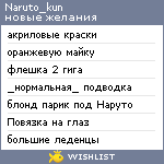 My Wishlist - naruto_kun