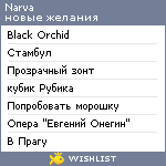 My Wishlist - narva