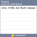 My Wishlist - nashat