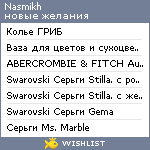 My Wishlist - nasmikh