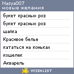 My Wishlist - nasya007