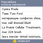 My Wishlist - nasyainlove