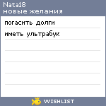 My Wishlist - nata18