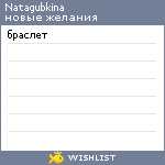 My Wishlist - natagubkina